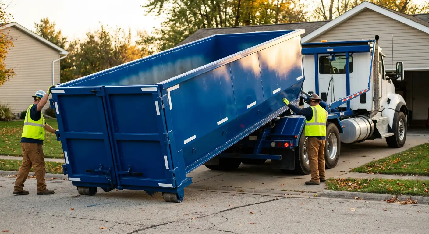 Roll-off dumpster delivery truck in Niceville, FL